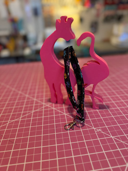 Wristlet Keychain - Rainbow Dog Paws