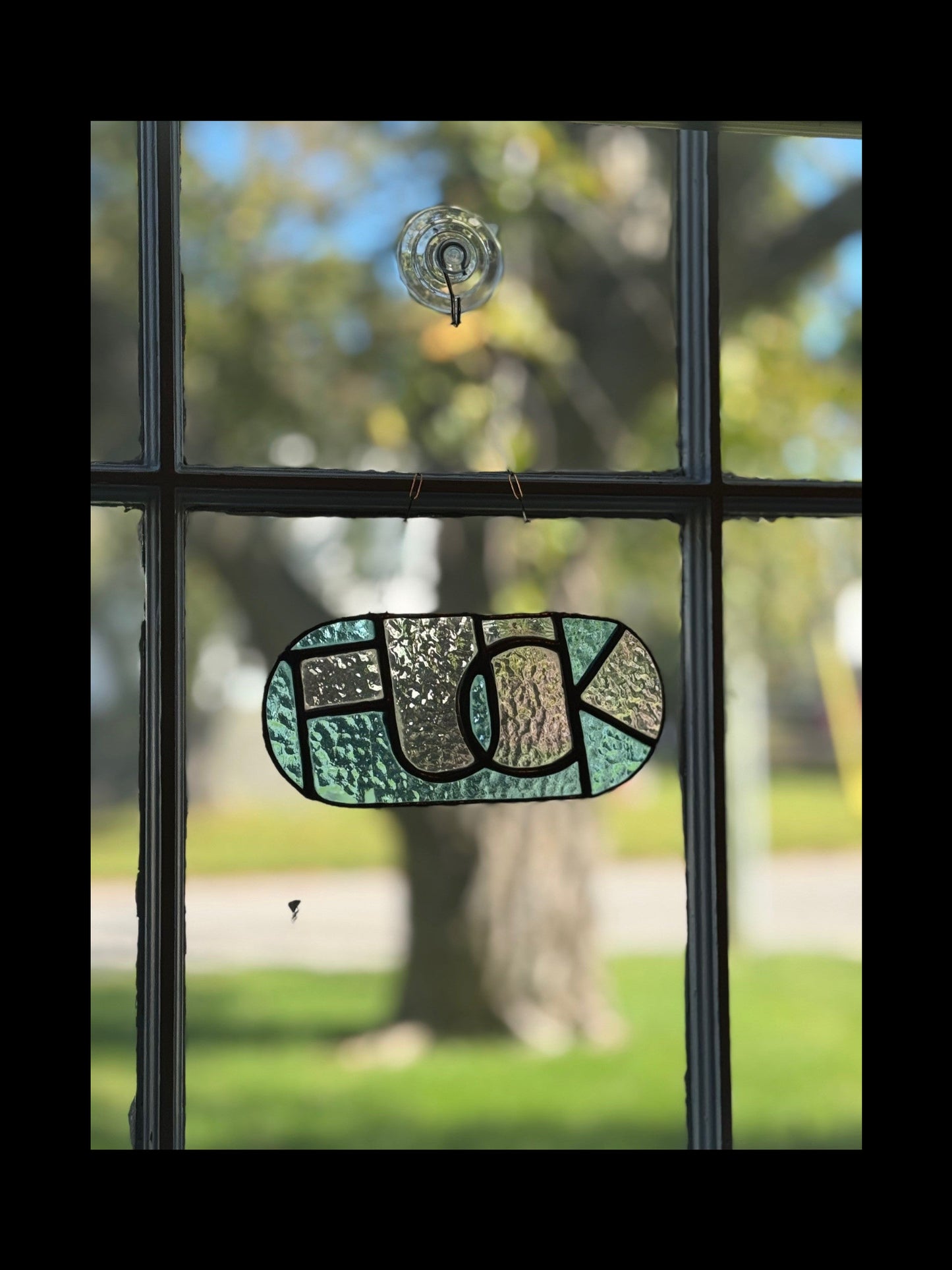 "My Last Fuck" Suncatcher