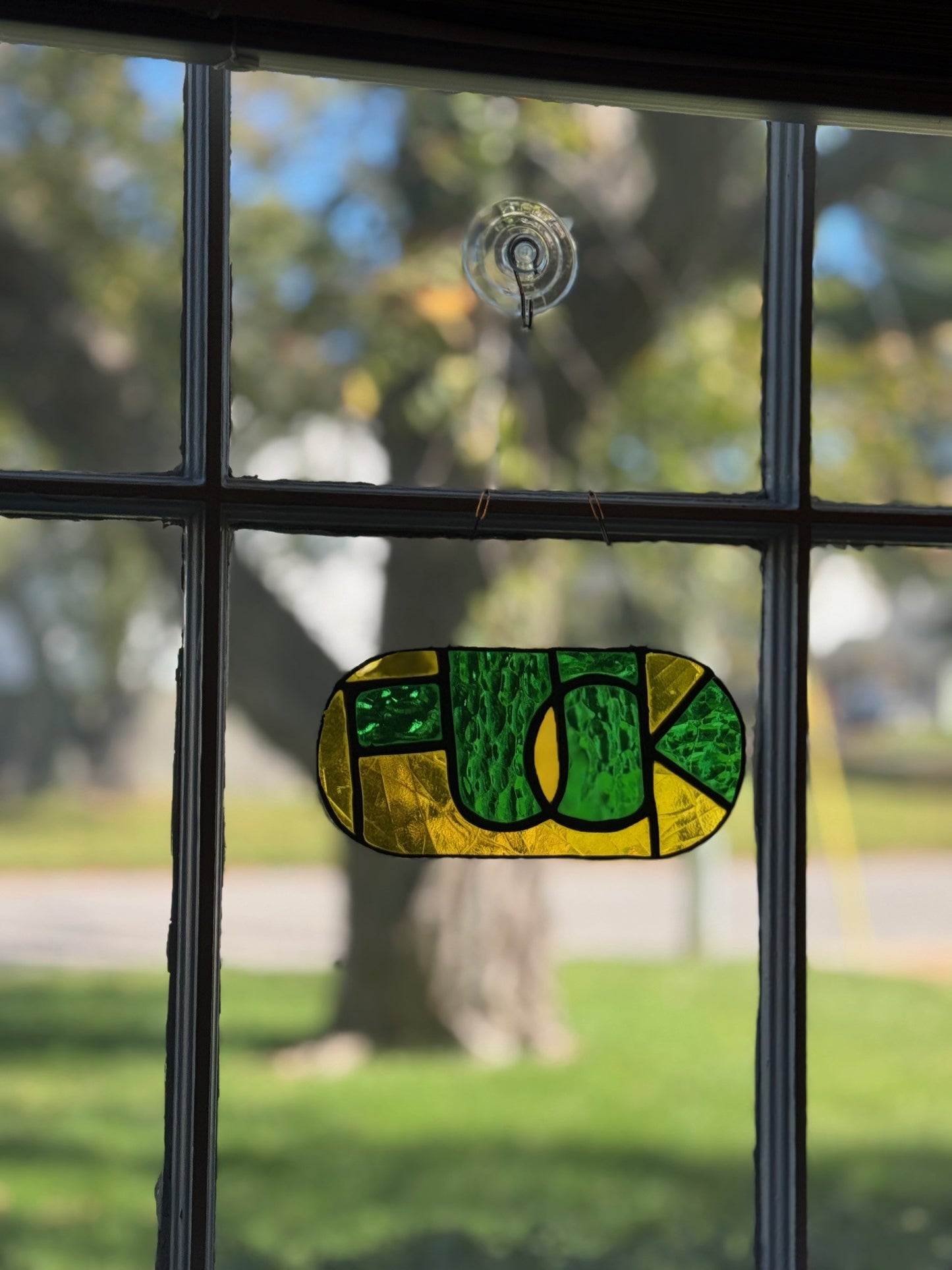 "My Last Fuck" Suncatcher